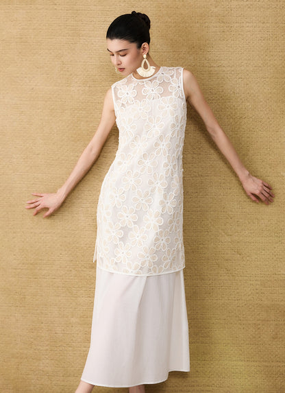 HECO Chinese three-dimensional embroidered dress two-piece dress - SQUIRM.