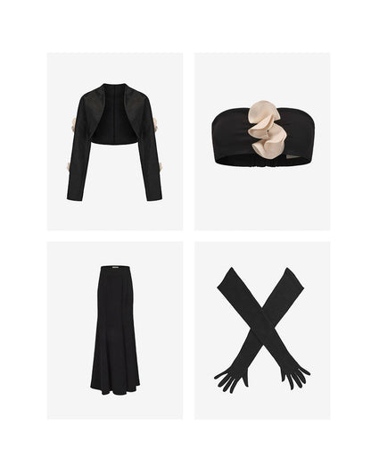 ATELIER MISS LU Elegant and Intellectual Small Fishtail Long Skirt - JOHN.