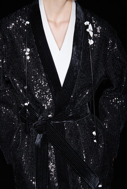 M essential Mackay designer Jingye embroidered fabric layered robe - STATE.