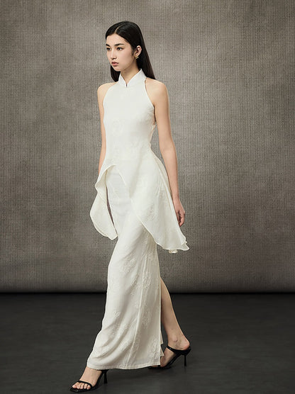 HECO Embossed Jacquard Acetate Long Straight Skirt - COUNCIL.