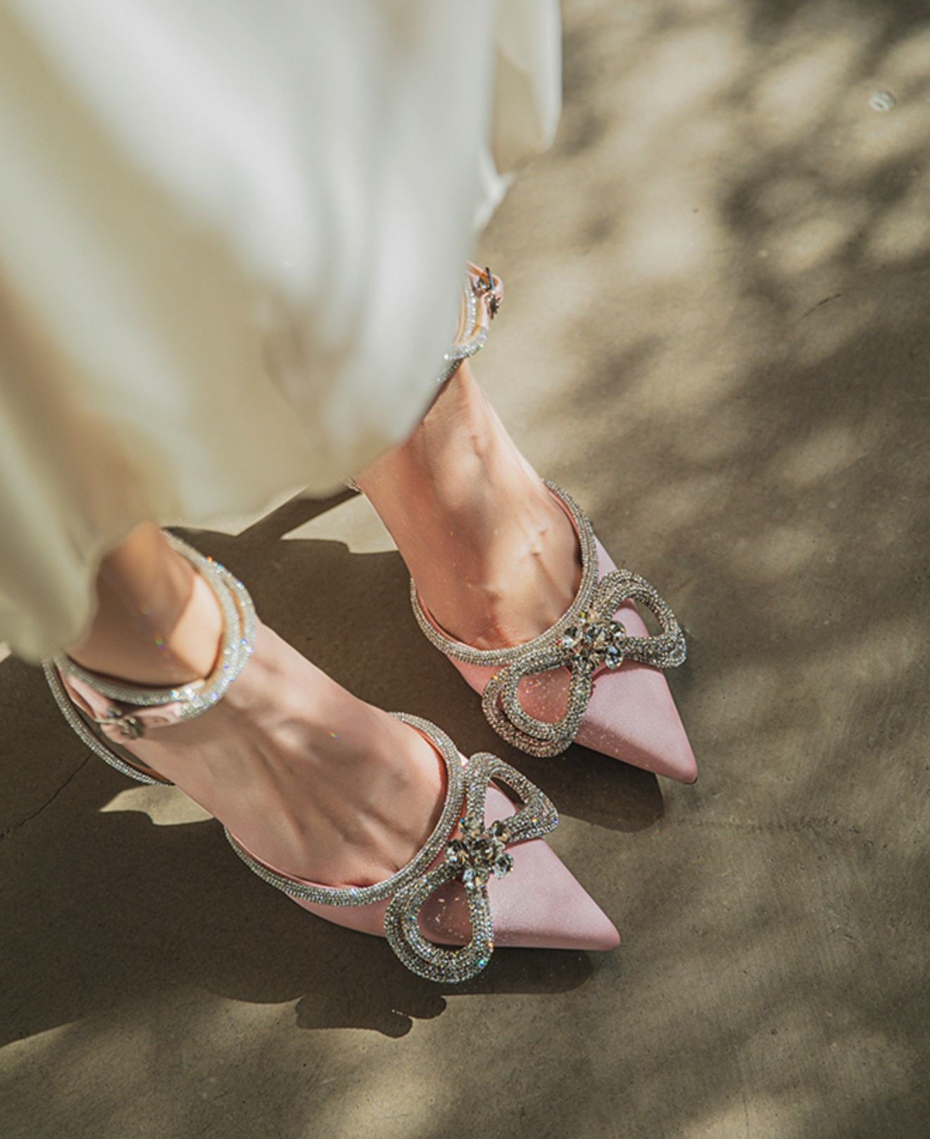 SHOESZOOO Strap French Pointed-toe Stiletto Heel- MEDIA.