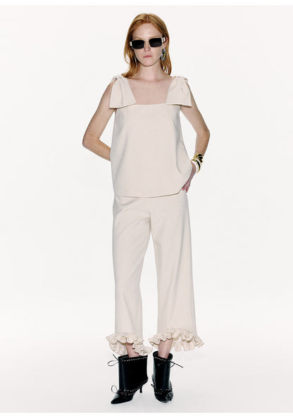ATELIER MISS LU Styling Bow Design A-Line Top - NERVE.