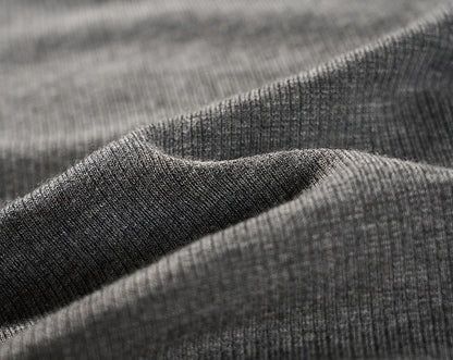 COMME MOI Lu Yan designer new women's clothing Henry collar color-blocked slim T-shirt- CHAOS.