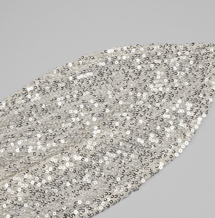 DOLLY Elegant Sliver One Shoulder Sleeveless Sparkling Slim Fit Sexy Dinner Dress-ALETA