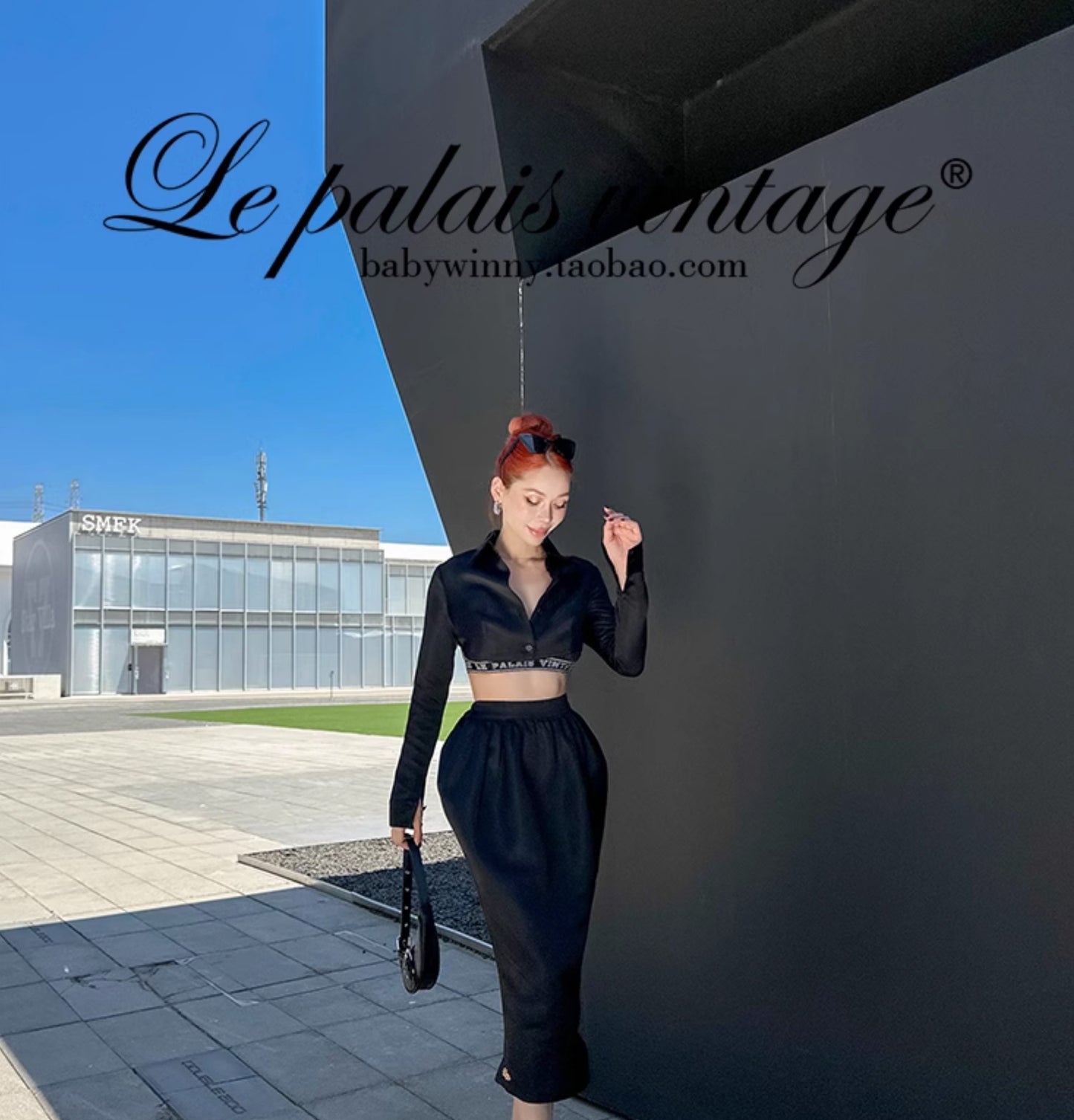 Le Palais Vintage Original Abstinence Babes Black Thick Satin Slim Fit Short Shirt Thin Cup Corset-DIDI