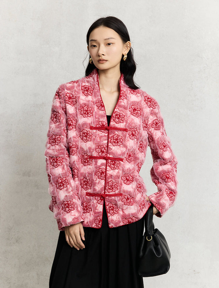 HECO embroidery mesh cardigan long sleeve jacket women - man.