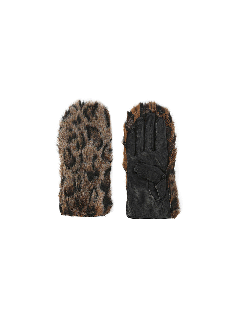 AtelierMissLu Fall/Winter 2024 faux fur stitchwork design styling Gloves -IMPACT