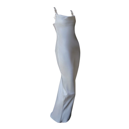 GOUDIN pearl white light luxury banquet evening dress-TIO.