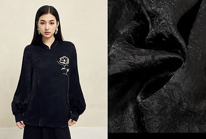 HECO Vinegar Peony Handmade Beaded Embroidered Tops Women - MERCY.