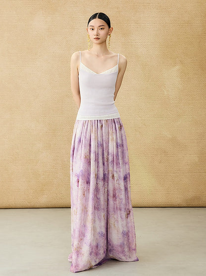 HECO Chinese Lace Edge Camisole Breathable Tencel Versatile Top - REACH.