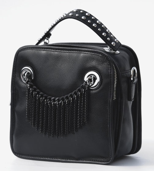 IUBallet Elegant Messenger Leather Black Bag - DANEL.