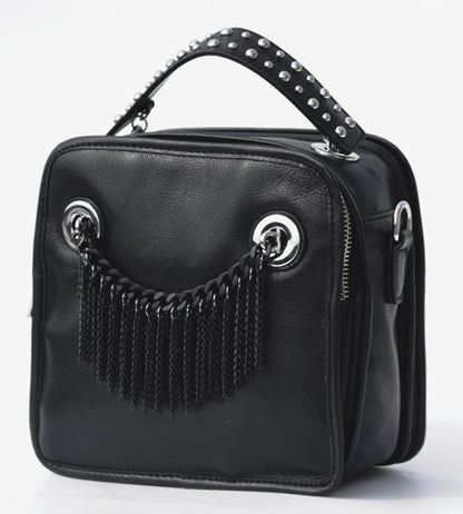 IUBallet Elegant Messenger Leather Black Bag - DANEL.