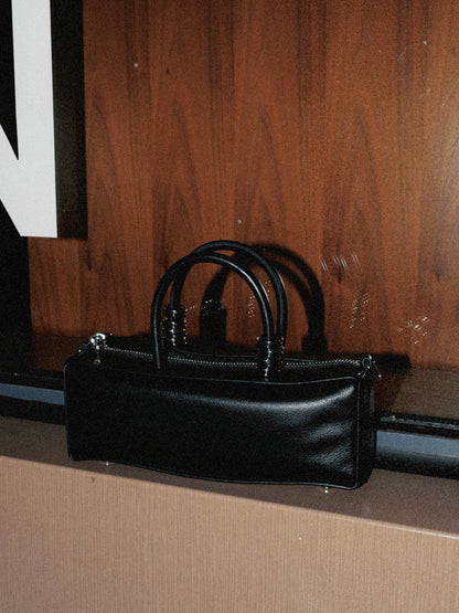 IUBALLET Chic White Black Baguette Bag - ZORA.