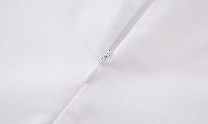 ZHUCHONGYUN white elegant cut-out shirred blouse-MIKASA.