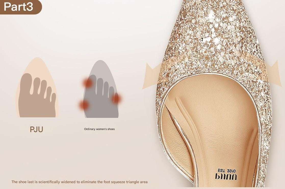 pjjuu gold side air high female summer bride's beautiful show He dress wedding shoes - SAQA