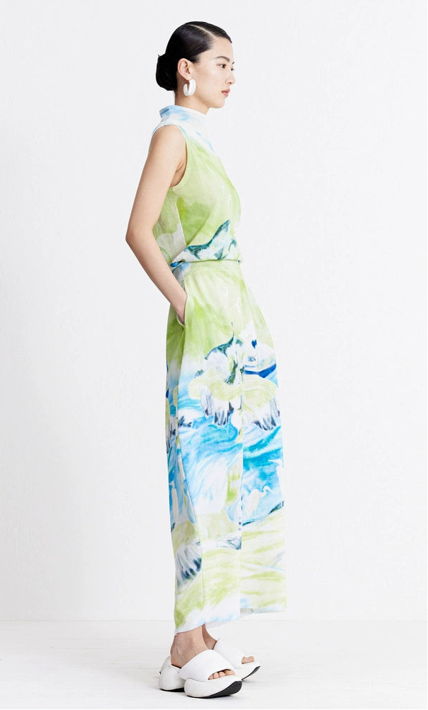 ZHUCHONGYUN Autumn Print Geometric Cotton Skirt Design Skirt--HARUHI.