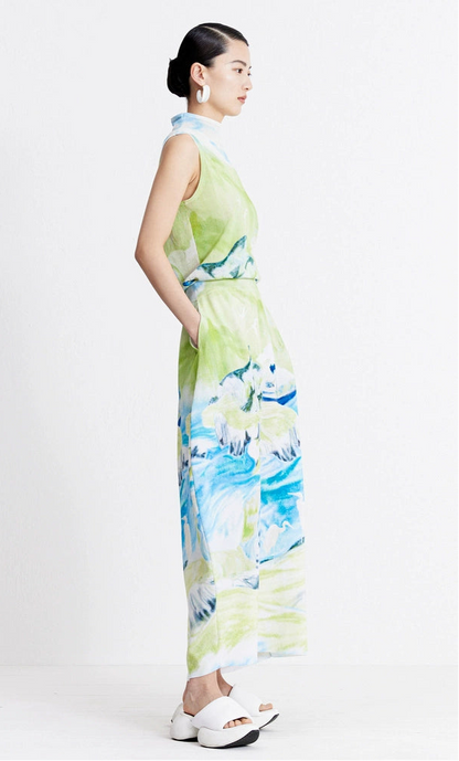 ZHUCHONGYUN Autumn Print Geometric Cotton Skirt Design Skirt--HARUHI.