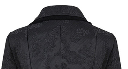 Le Palais Vintage Lace Dark Pattern Waist Slim Cropped Jacket-AMAN