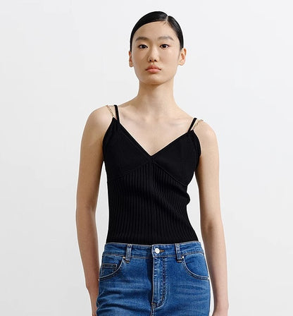 COMME MOI  Women's Double Camisole Knitted Vest - GENESIS.