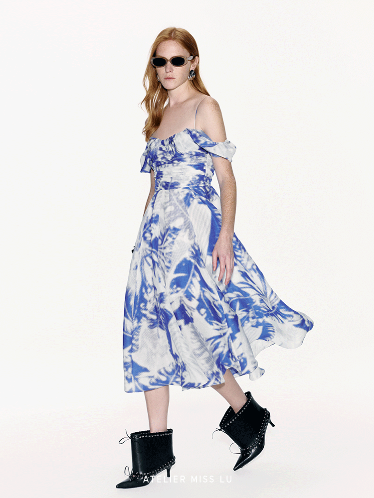 ATELIER MISS LU Mulberry Silk Linen-blend Slip Dress - BILLIE