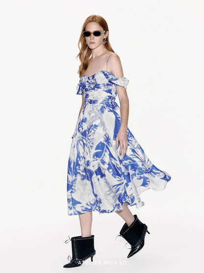 ATELIER MISS LU Mulberry Silk Linen-blend Slip Dress - BILLIE