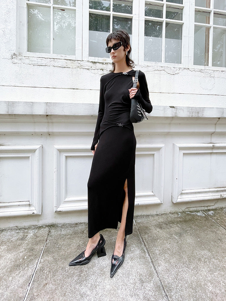 ANNAKIKI Deconstructed Four-pointed Star Split Dress Shoulder Jacket-WEEWKIE