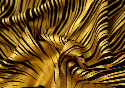 HECO Chinese draped skirt summer fashion ginkgo print skirt set - AFLORAL.