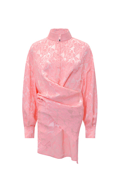 M essential Mackay designer fat jacquard wrapped around two stand-up collared shirts - LIGHT.