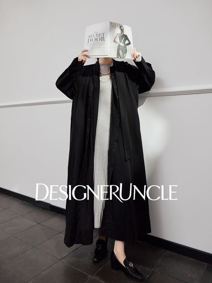 DGU "Ink Sequence" black long trench coat - BERU ?