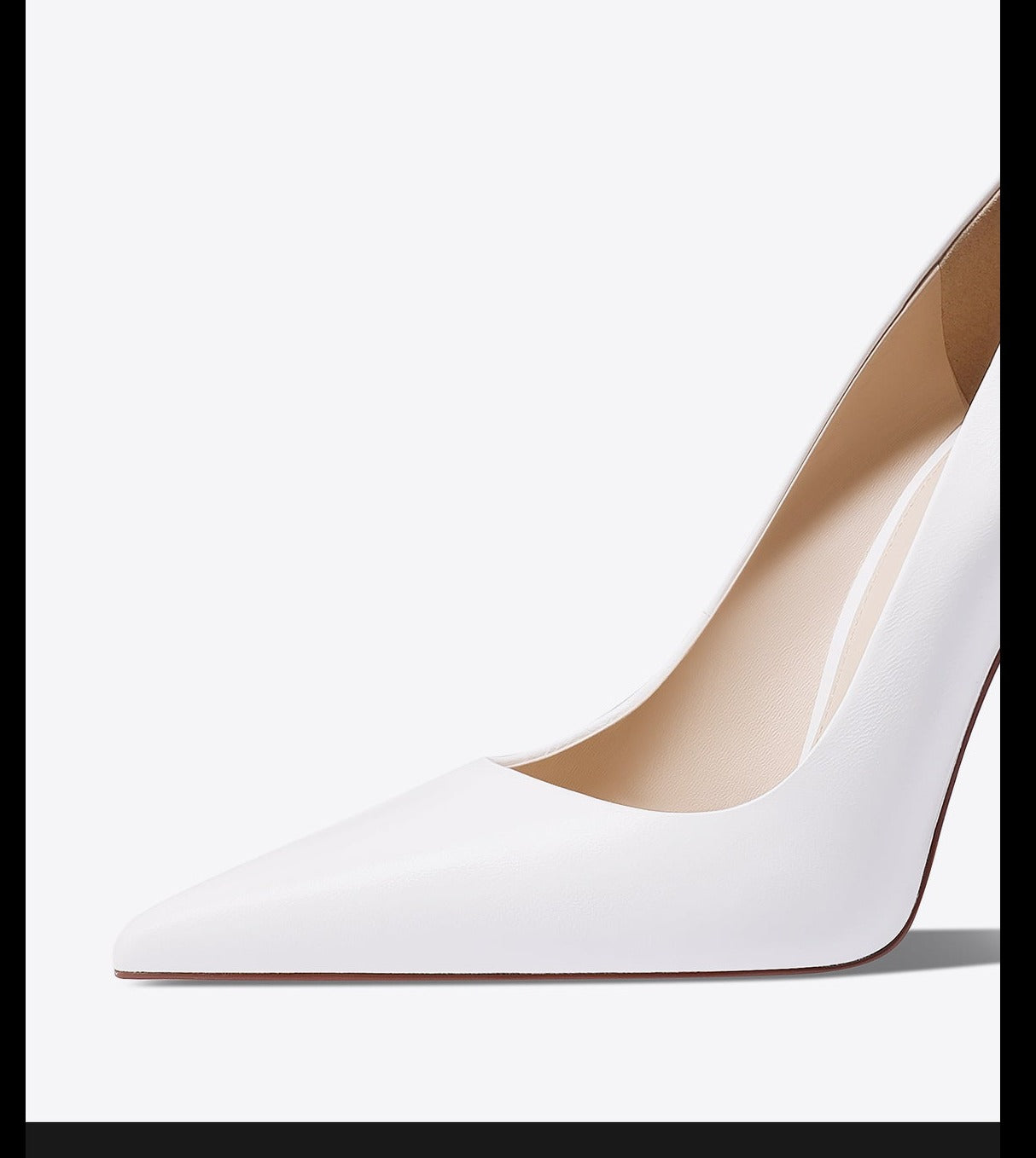 Fabfei square thick heels pointed toe white  retro wedding work  pumps - Iadora