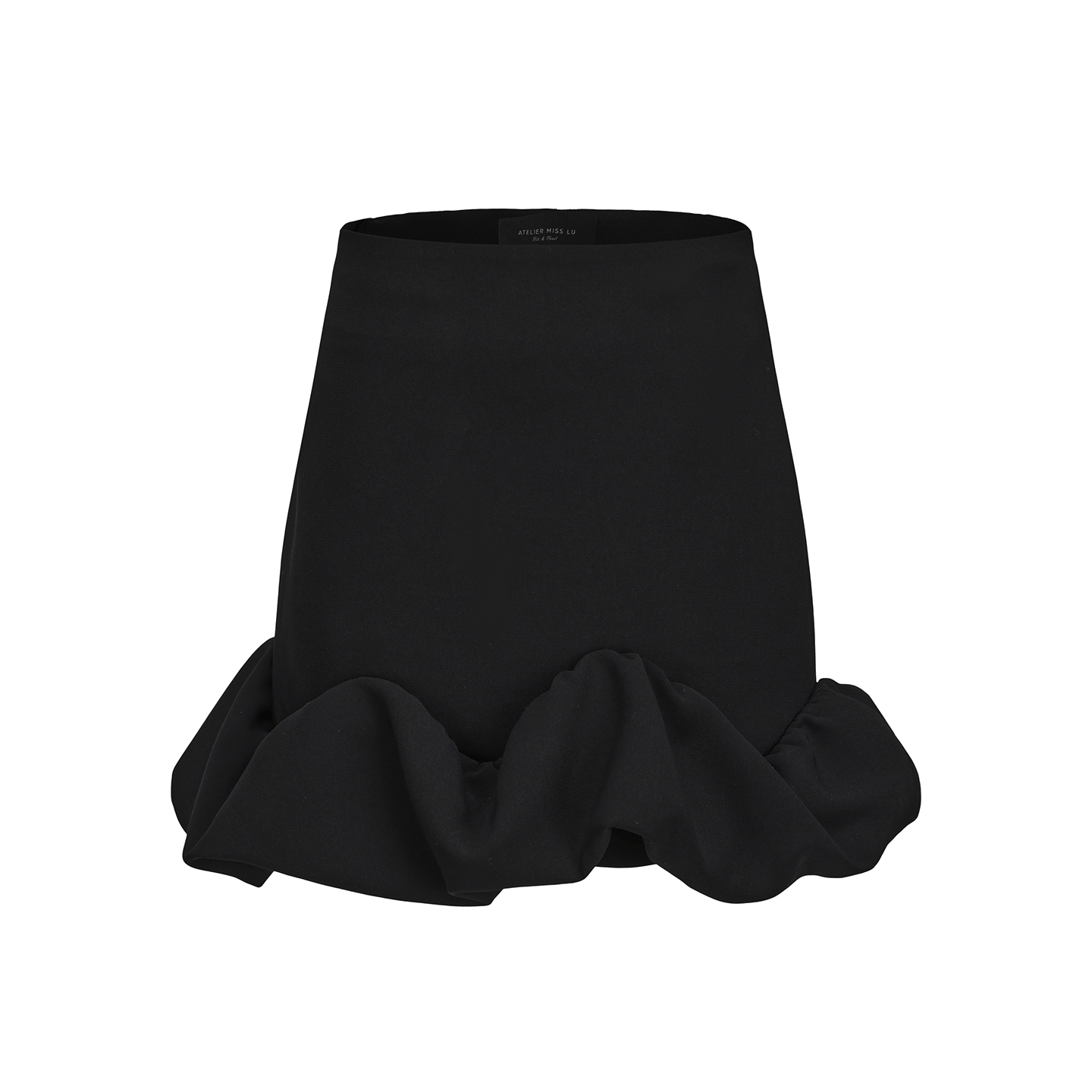 ATELIER MISS LU Fall/Winter Hem Cloud Surround Splicing Style Short Skirt - RIVER.
