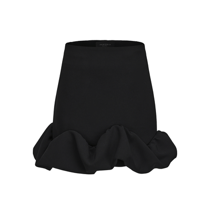 ATELIER MISS LU Fall/Winter Hem Cloud Surround Splicing Style Short Skirt - RIVER.