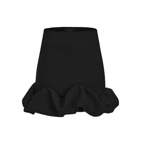 ATELIER MISS LU Fall/Winter Hem Cloud Surround Splicing Style Short Skirt - RIVER.