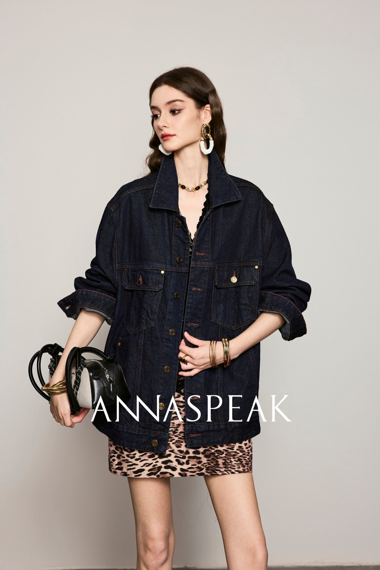 ANNASPEAK starfish denim silhouette denim jacket-SARE.