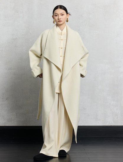 HECO Winter Thickened Warm Lapel Double-sided Woolen Long Wool Coat - loyal.