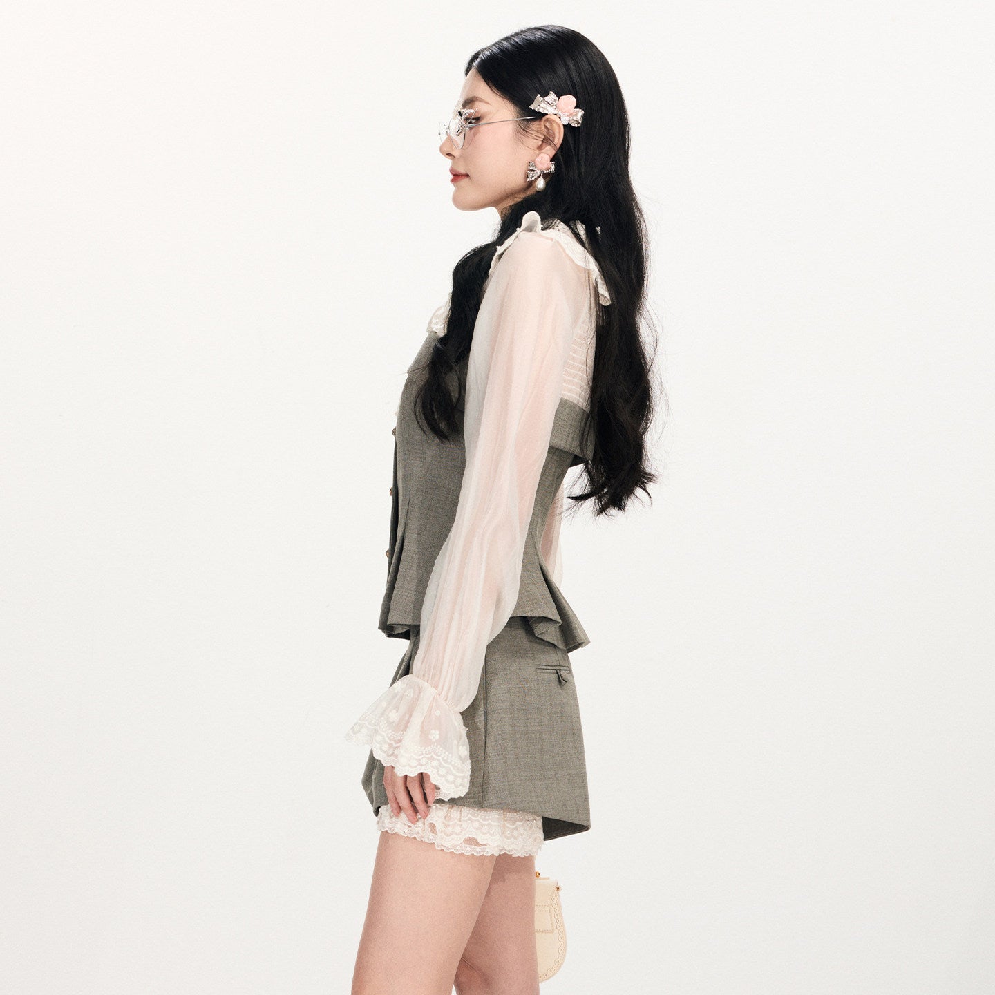 FAME Rococo ruffle embroidery patchwork top - HENRY.