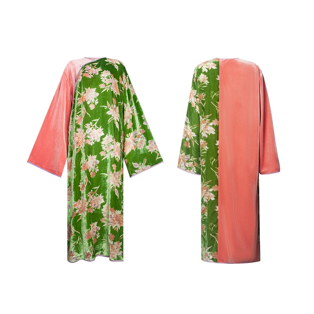 TUYUE Silk Velvet Carving Chinese Robe Dress- RICK.