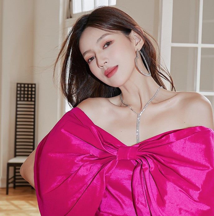 DOLLY Luxury Big Heart Full Diamond American Style Chic Earrings-LUNA