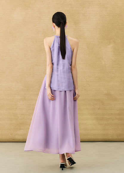 HECO Chinese Handmade Rose Fake Two-Piece Dress  - WORK.