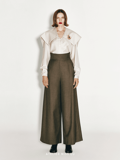 ATELIER MISS LU Looks Like A wool shirt with a large lapel - SANS.