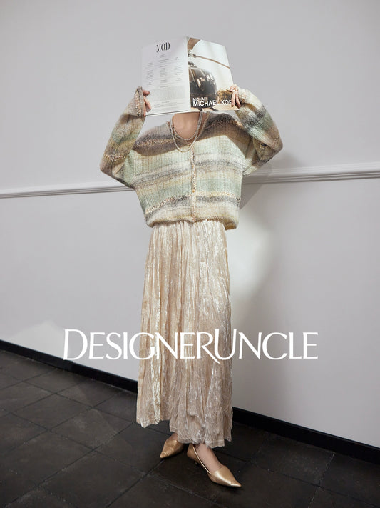 DGU "Shallow Reflection" green loose and lazy style design versatile jacket - EMBOW.