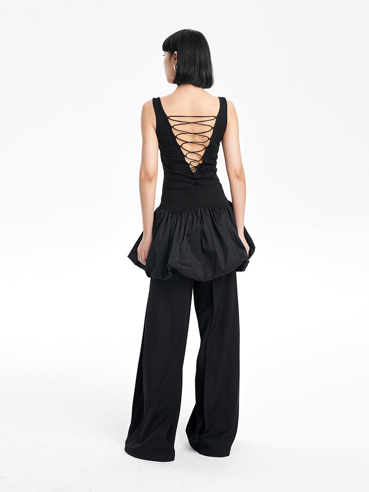 TINY IN vest-style dress with ballerina-style sleeveless slim ties-PIPO
