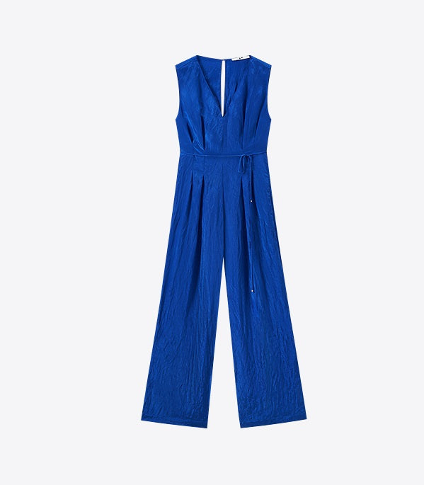 COMME MOI summer commuter V-neck wide-leg jumpsuit - QUINTUS.