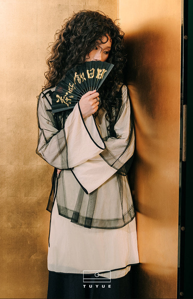 TUYUE white silk velvet improved cheongsam dress- BRENT.