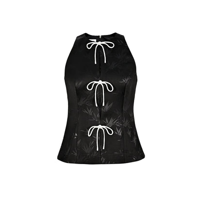 YES BY YESIR | Bamboo Shaved Shoulder Top Jacket and Pant Set -JIAYING.