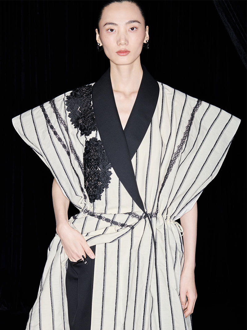 M essential Mackay designer embroidered workshop beaded robe dress pant set - augy.