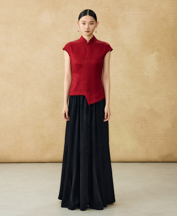 HECO Chinese Style Improved Small Stand Collar Shirt - HEAT .