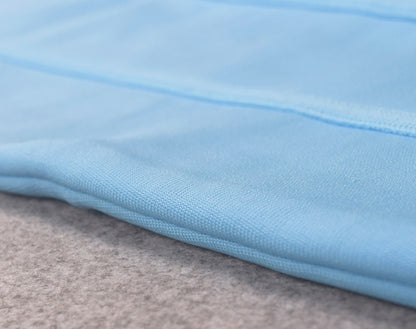 DOLLY Elegant Blue Deep V-Neck Sleeveless Knitted Body Hug Party Dress-KAREN