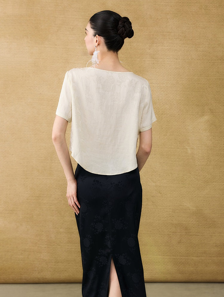 HECO Chinese style hollow fringe disc buckle short top - MASTER.