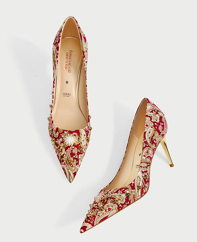 pjjuu Hexiu Wedding Dress Two Wear High Heels - EVERYTHING